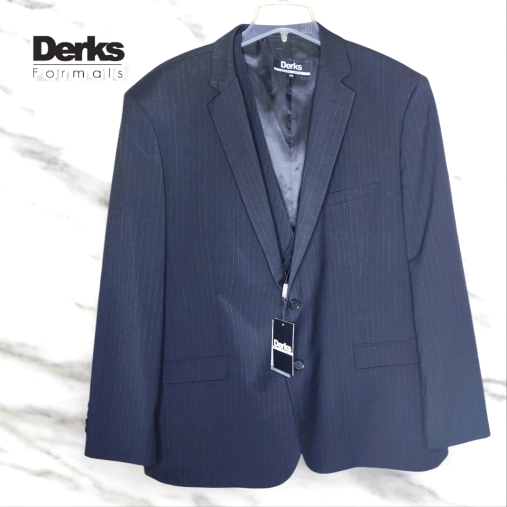 Derks Navy Pinstripe Men's Blazer